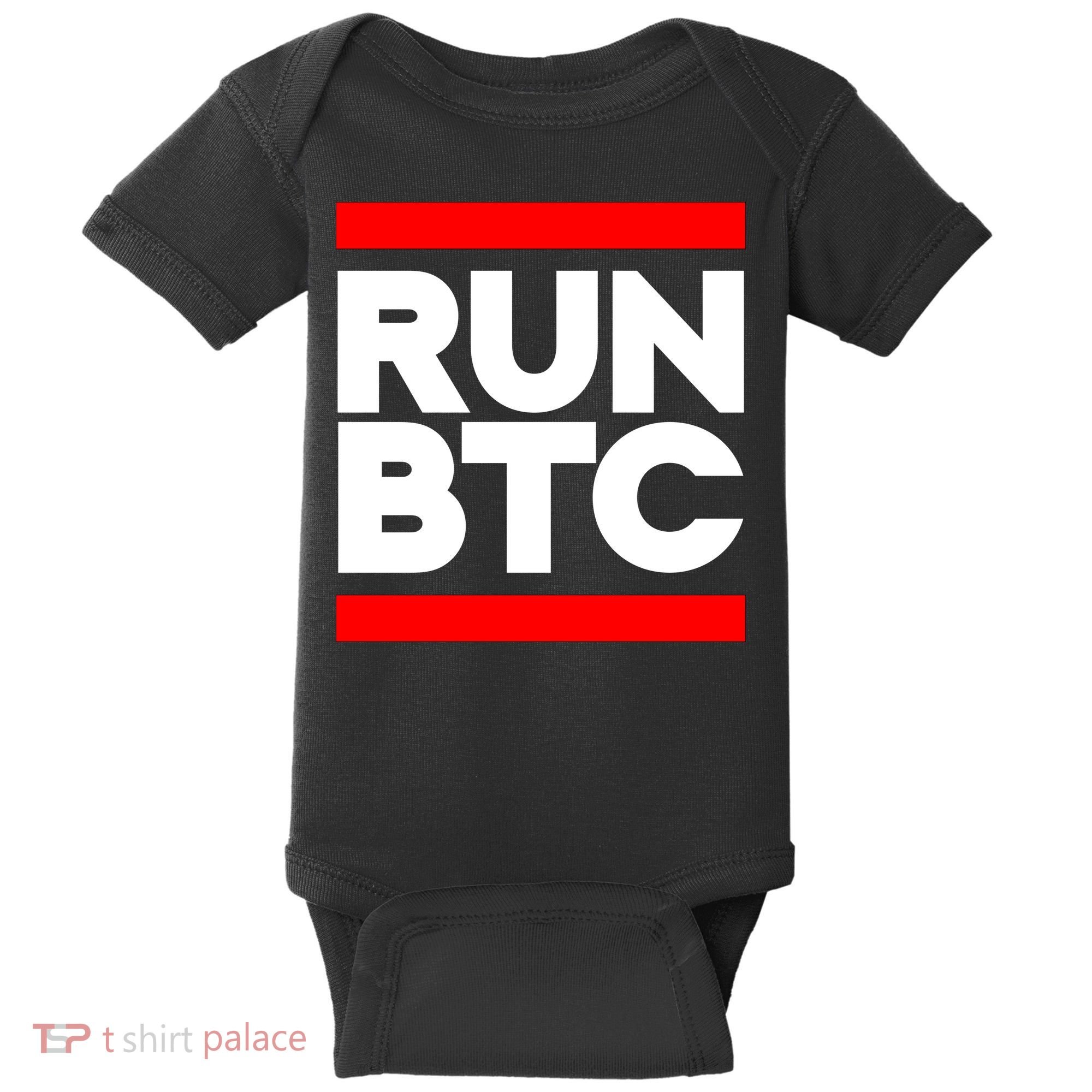 RUN BTC Bitcoin Cryptocurrency Baby Bodysuit