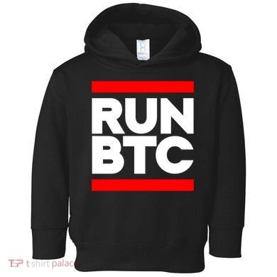 RUN BTC Bitcoin Cryptocurrency Toddler Hoodie