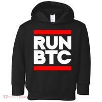RUN BTC Bitcoin Cryptocurrency Toddler Hoodie thumb 0