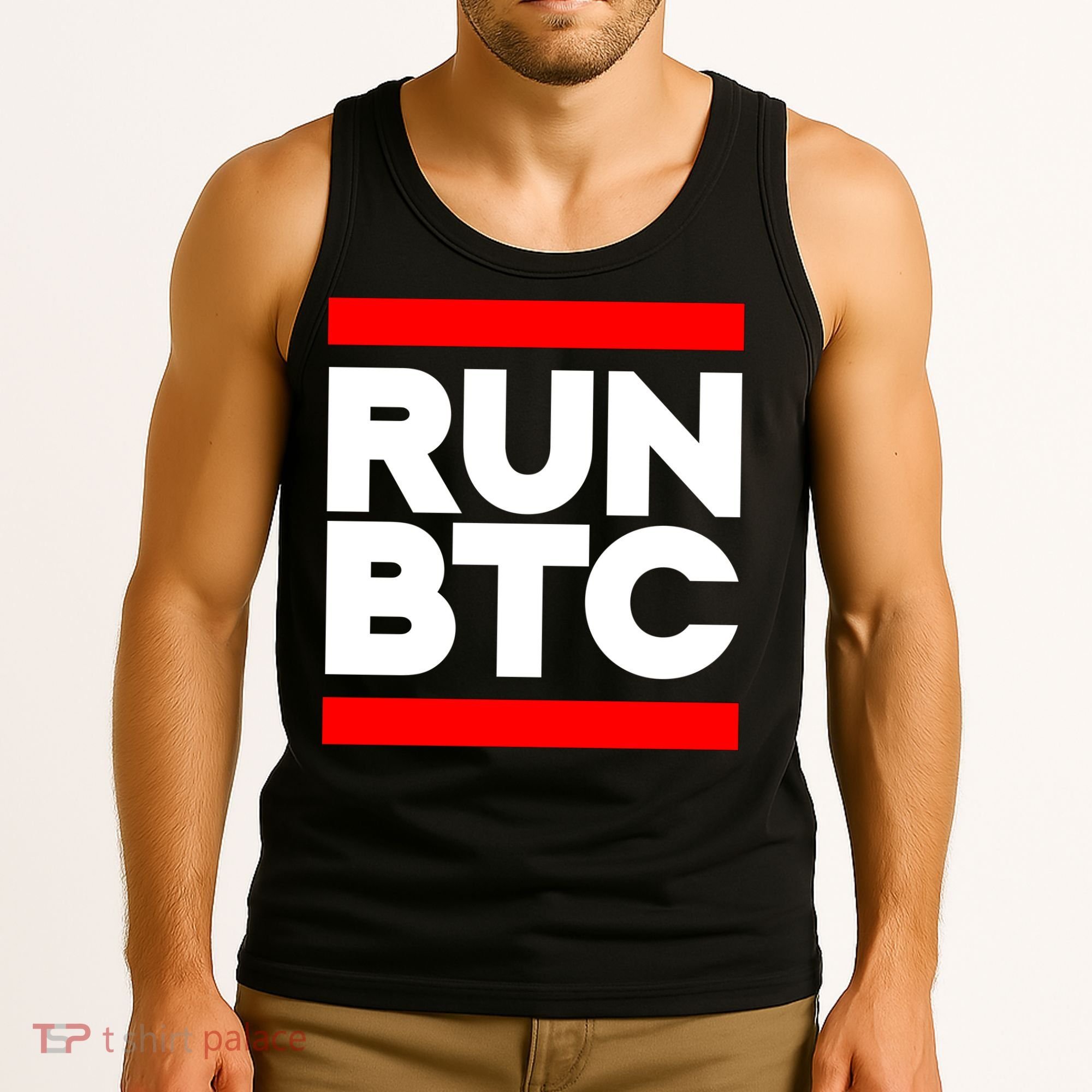 RUN BTC Bitcoin Cryptocurrency Tank Top