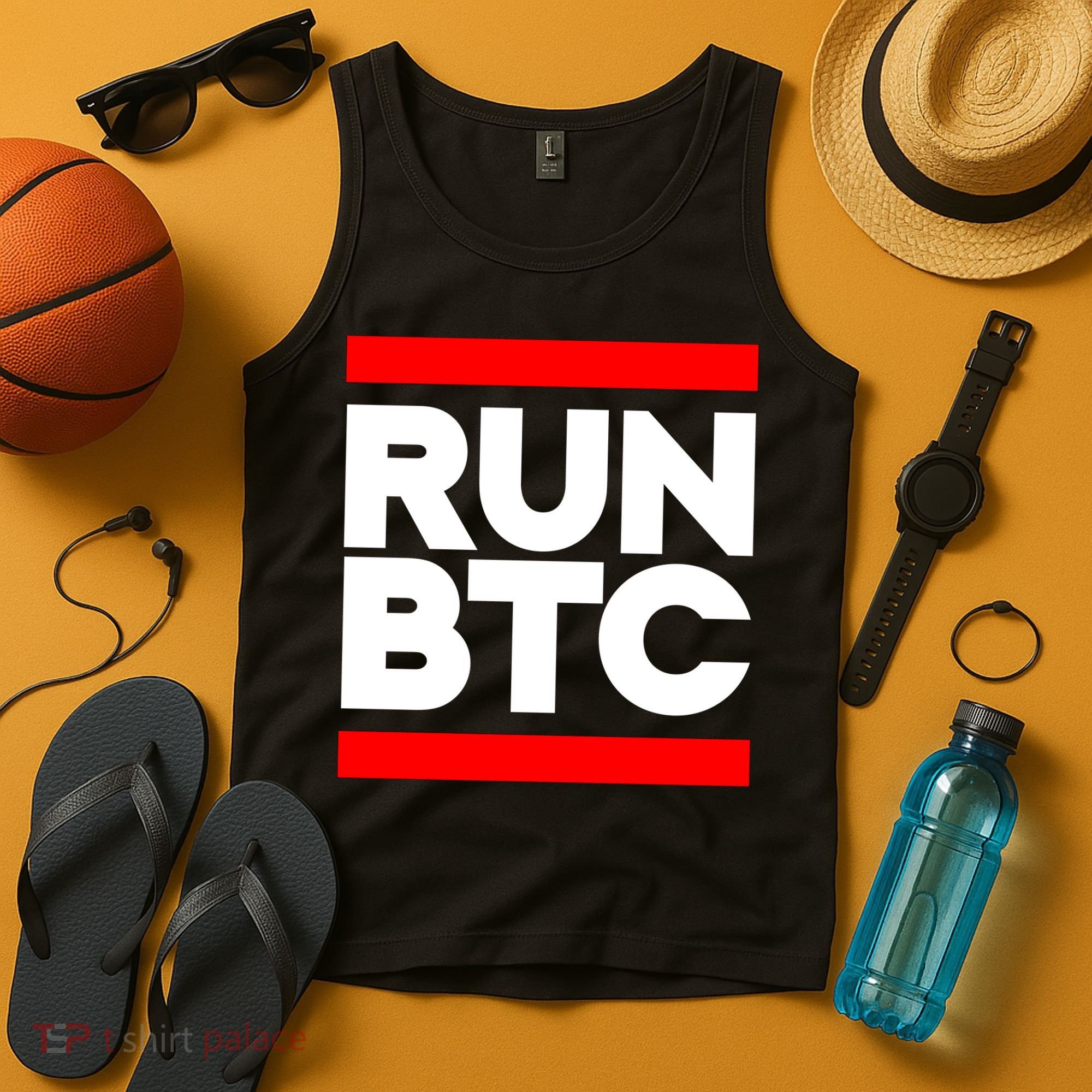 RUN BTC Bitcoin Cryptocurrency Tank Top
