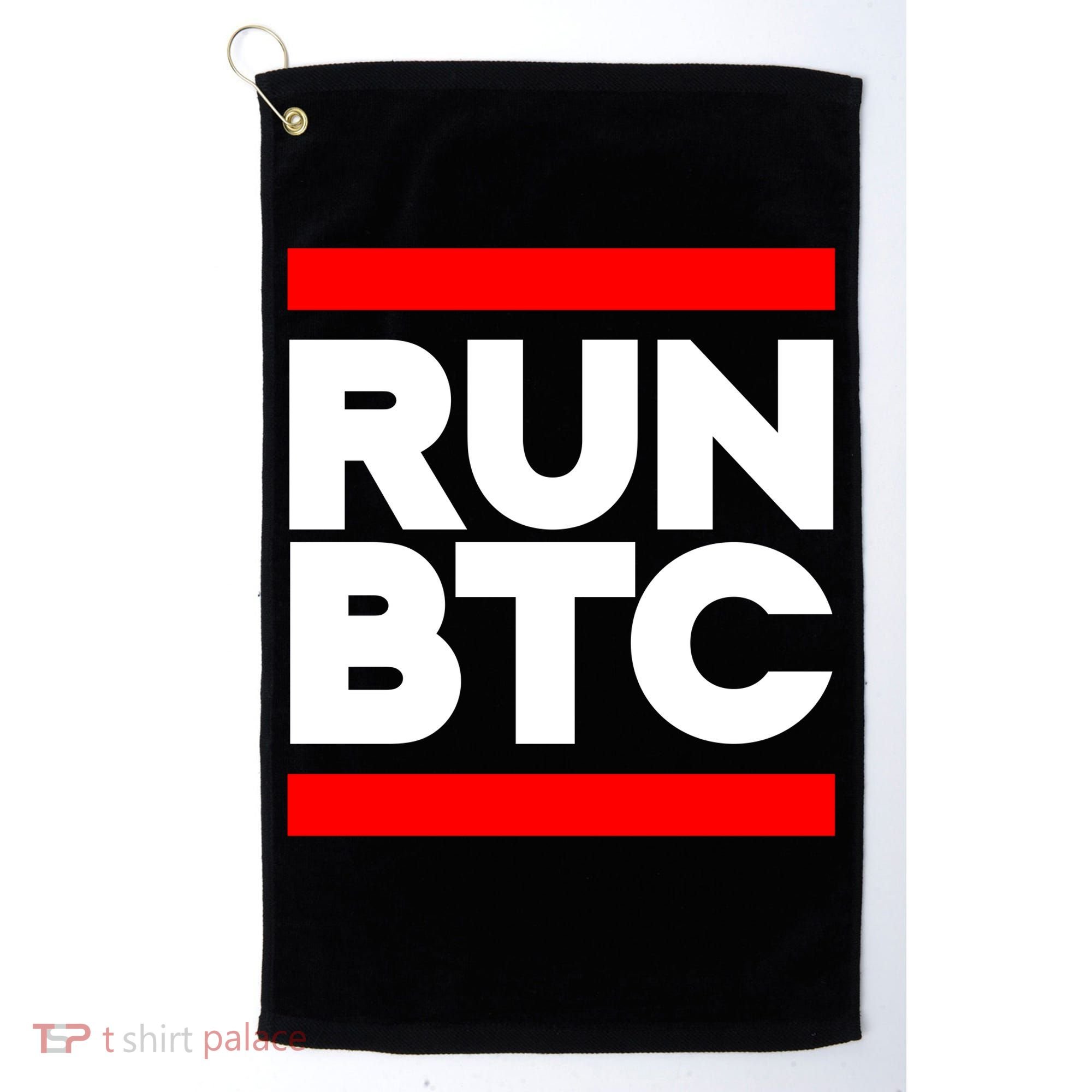 RUN BTC Bitcoin Cryptocurrency Golf Towel