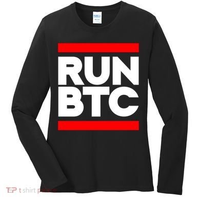RUN BTC Bitcoin Cryptocurrency Women's Long Sleeve Shirt