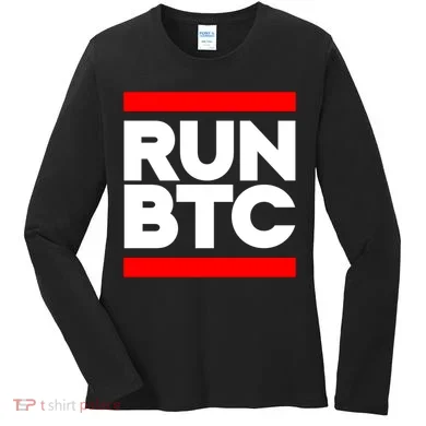 RUN BTC Bitcoin Cryptocurrency Women's Long Sleeve Shirt
