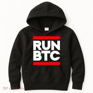 RUN BTC Bitcoin Cryptocurrency Kids Hoodie