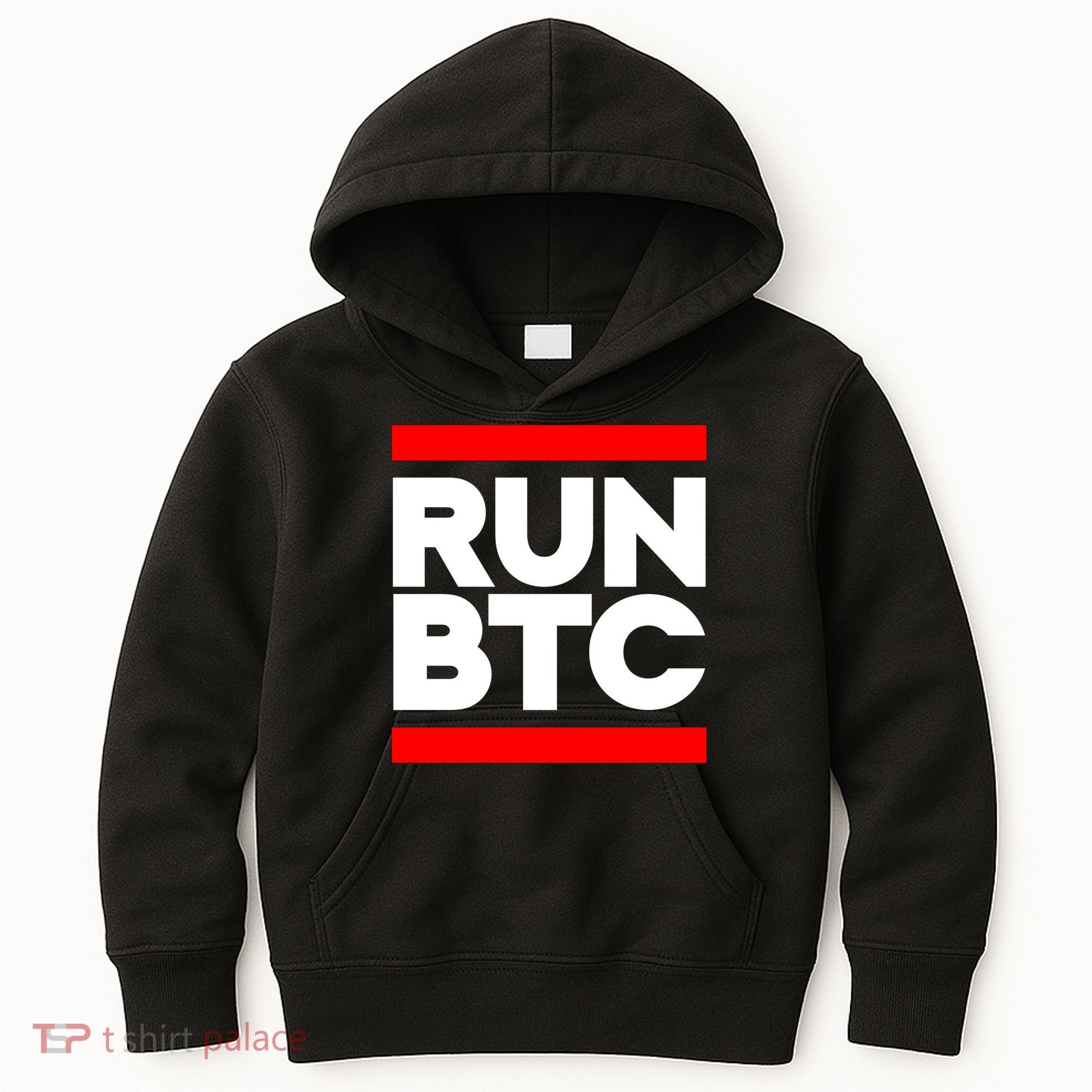 RUN BTC Bitcoin Cryptocurrency Kids Hoodie