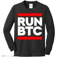 RUN BTC Bitcoin Cryptocurrency Kids Long Sleeve Shirt thumb 0