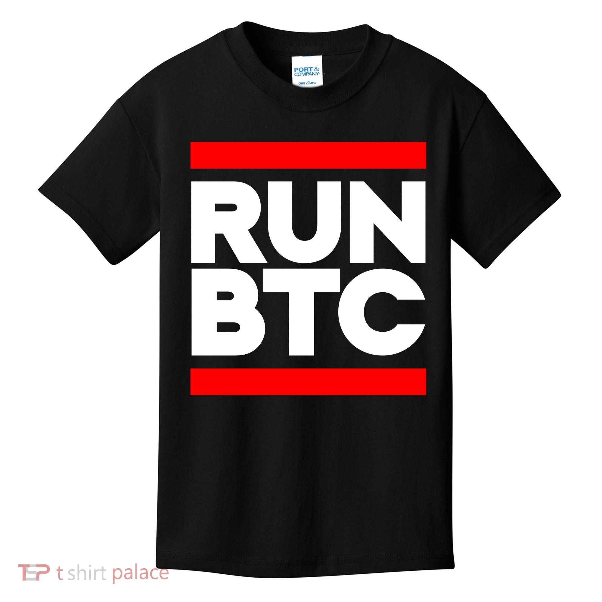 RUN BTC Bitcoin Cryptocurrency Kids T-Shirt