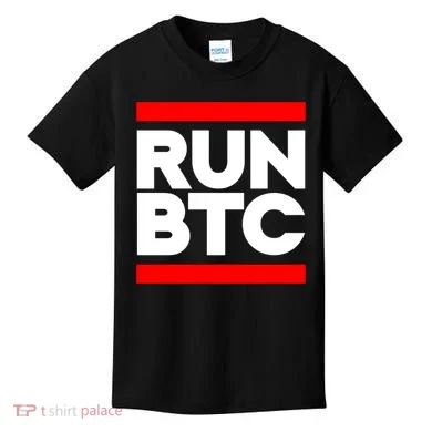 RUN BTC Bitcoin Cryptocurrency Kids T-Shirt