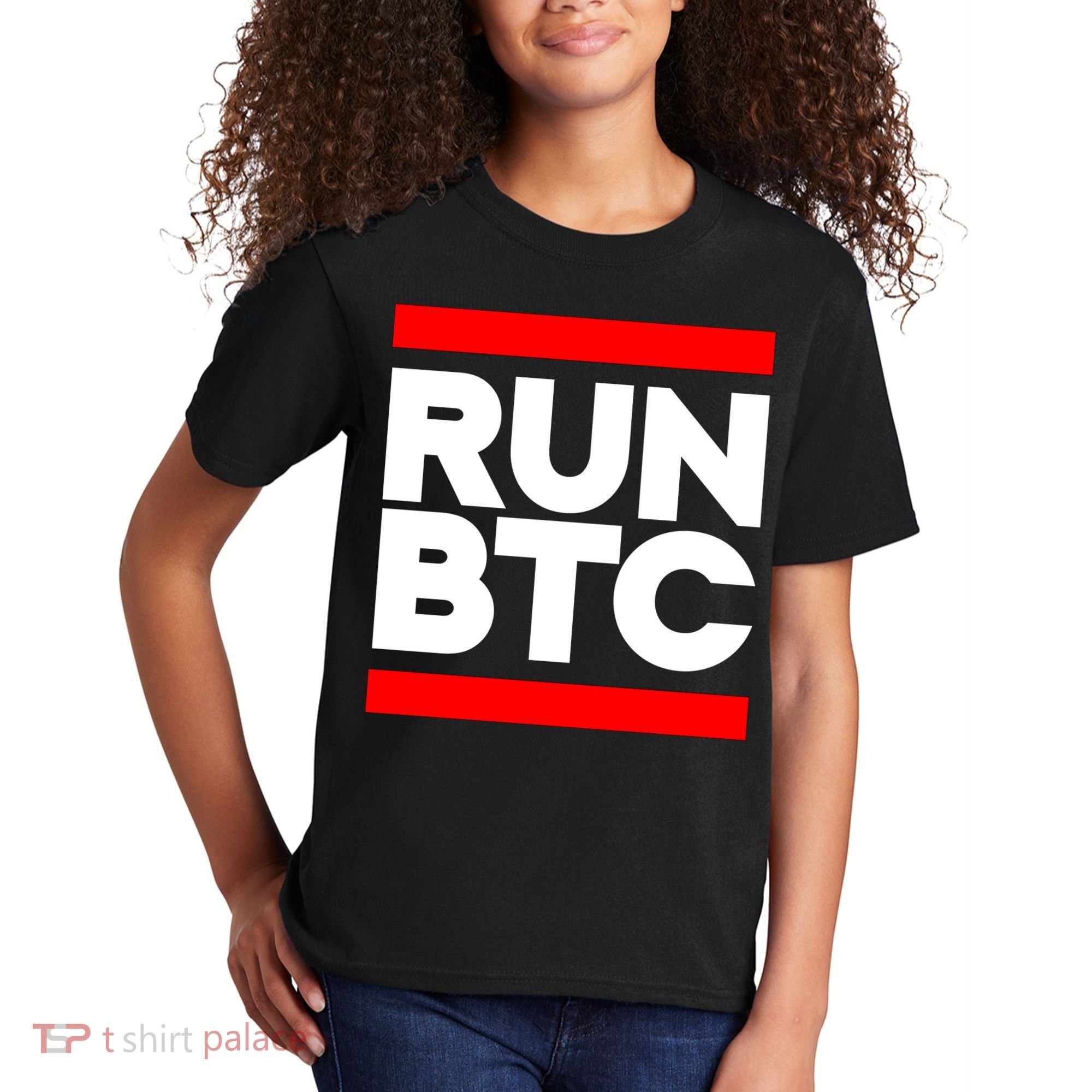 RUN BTC Bitcoin Cryptocurrency Kids T-Shirt