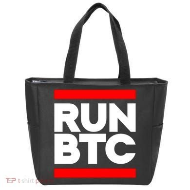 RUN BTC Bitcoin Cryptocurrency Tote Bag