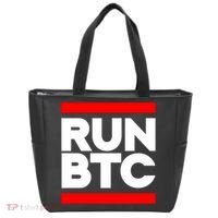 RUN BTC Bitcoin Cryptocurrency Tote Bag thumb 0