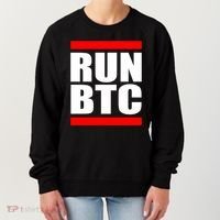 Run BTC Bitcoin Cryptocurrency Crypto Moon Hodl Women's Sweatshirt thumb 0