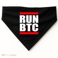 Run BTC Bitcoin Cryptocurrency Crypto Moon Hodl USA-Made Doggie Bandana thumb 0