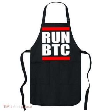 Run BTC Bitcoin Cryptocurrency Crypto Moon Hodl Apron
