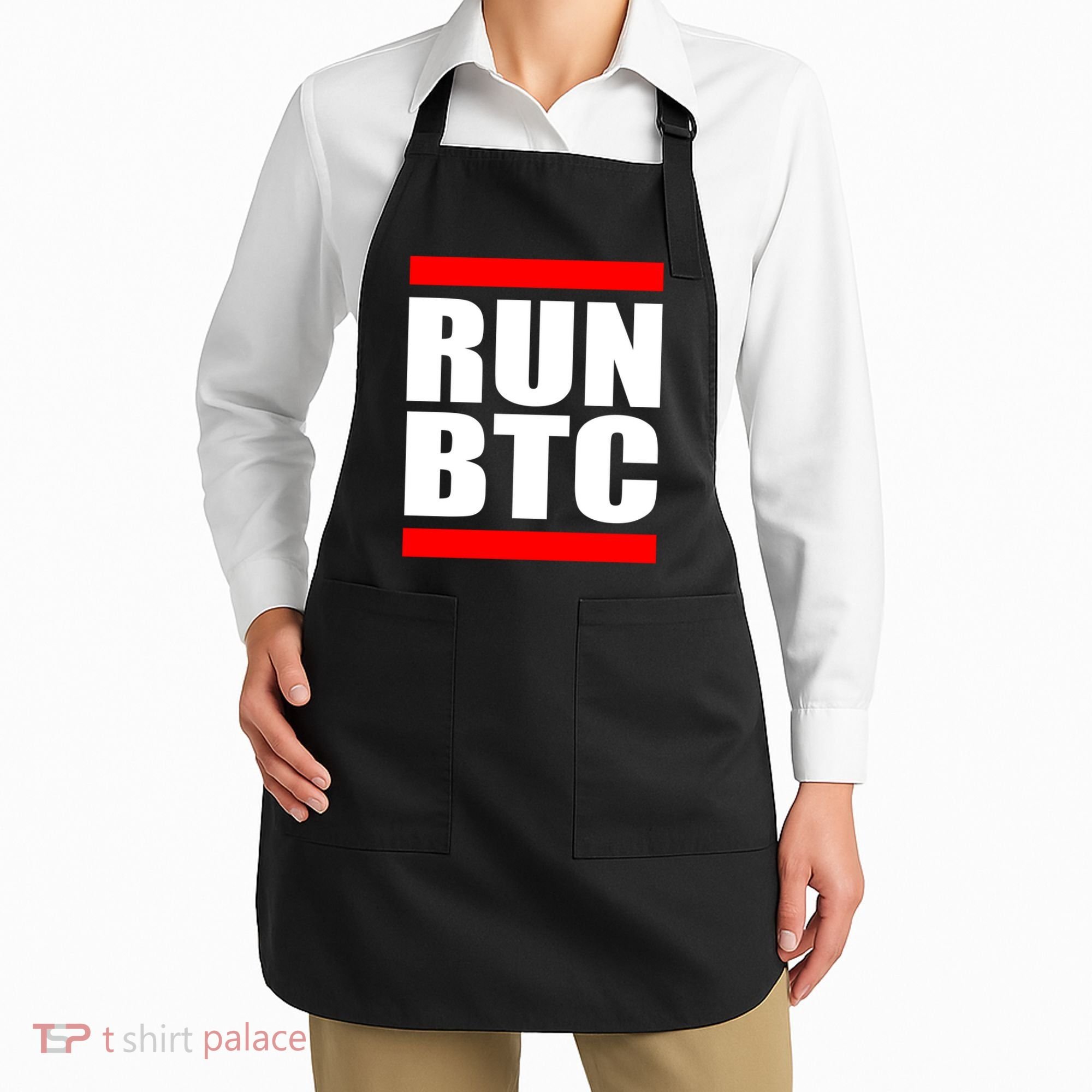 Run BTC Bitcoin Cryptocurrency Crypto Moon Hodl Apron