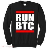 Run BTC Bitcoin Cryptocurrency Crypto Moon Hodl Sweatshirt thumb 0