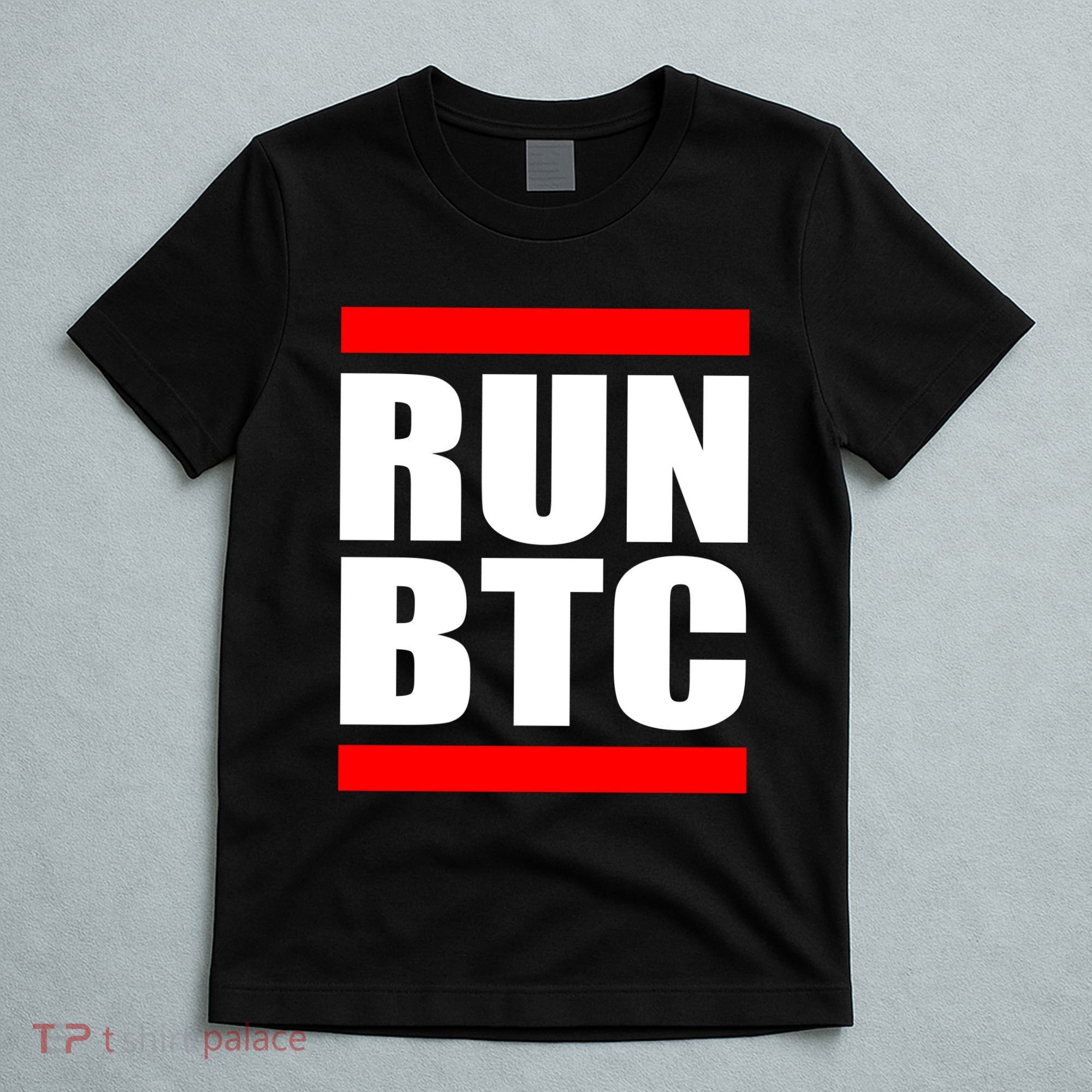 Run BTC Bitcoin Cryptocurrency Crypto Moon Hodl T-Shirt