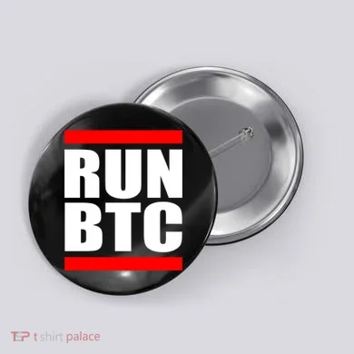 Run BTC Bitcoin Cryptocurrency Crypto Moon Hodl Button