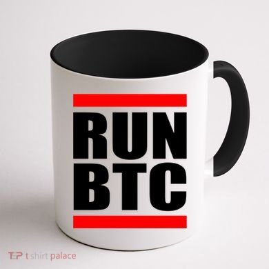 Run BTC Bitcoin Cryptocurrency Crypto Moon Hodl Coffee Mug back