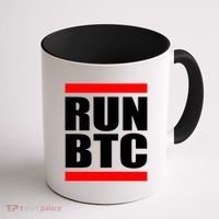 Run BTC Bitcoin Cryptocurrency Crypto Moon Hodl Coffee Mug thumb 1