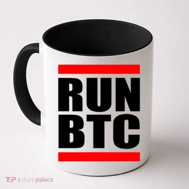 Run BTC Bitcoin Cryptocurrency Crypto Moon Hodl Coffee Mug