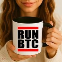 Run BTC Bitcoin Cryptocurrency Crypto Moon Hodl Coffee Mug thumb 3