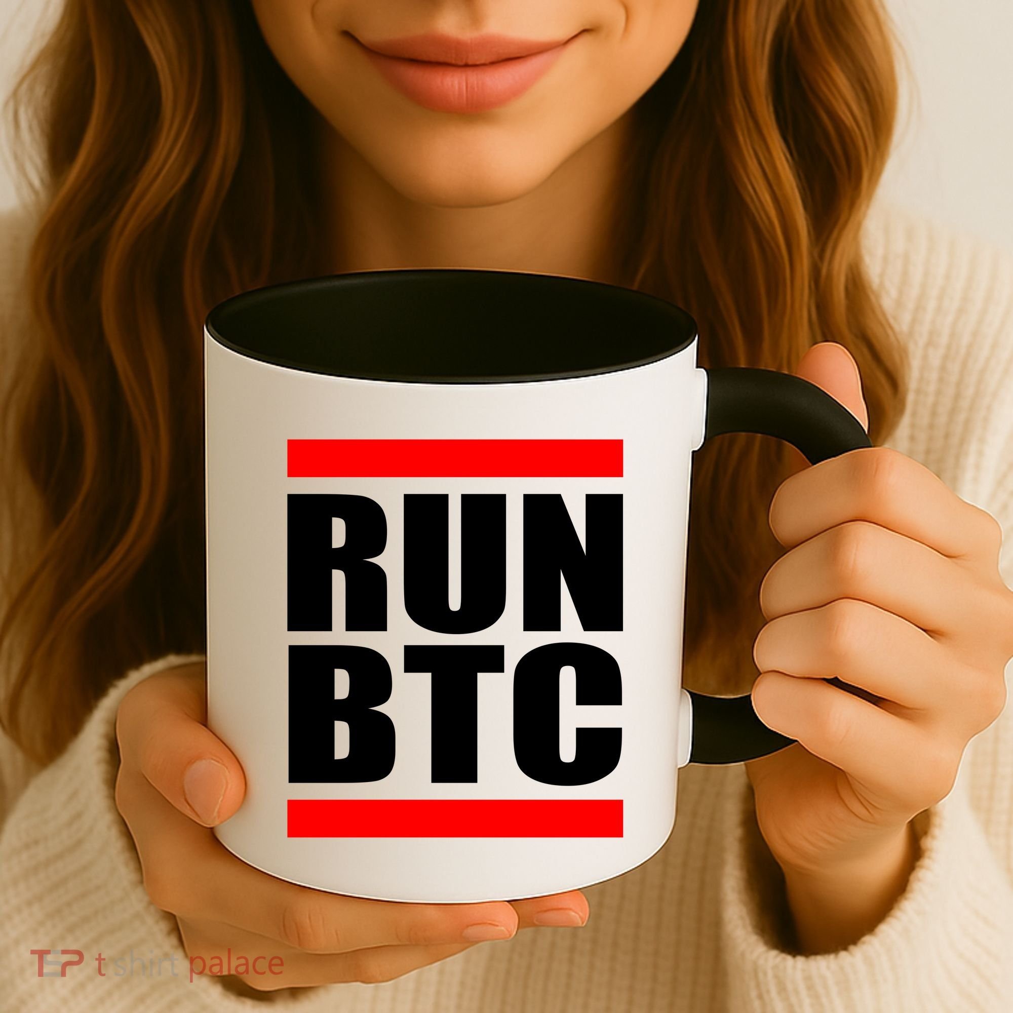 Run BTC Bitcoin Cryptocurrency Crypto Moon Hodl Coffee Mug