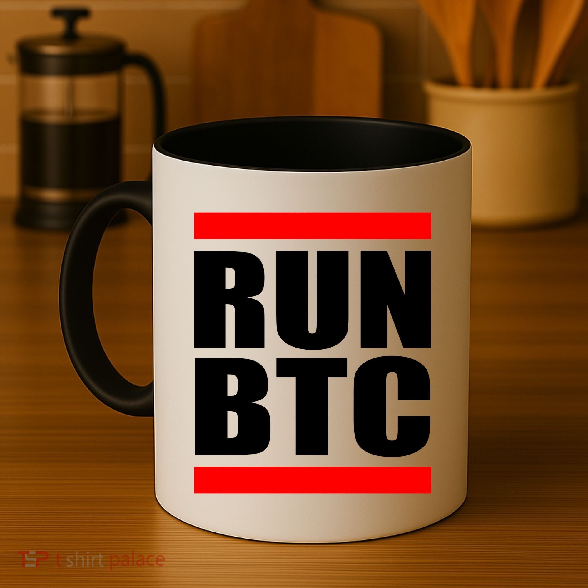 Run BTC Bitcoin Cryptocurrency Crypto Moon Hodl Coffee Mug