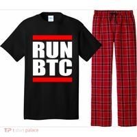 Run BTC Bitcoin Cryptocurrency Crypto Moon Hodl Pajama Set thumb 0