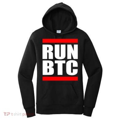 Run BTC Bitcoin Cryptocurrency Crypto Moon Hodl Women's Hoodie