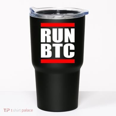 Run BTC Bitcoin Cryptocurrency Crypto Moon Hodl Tumbler