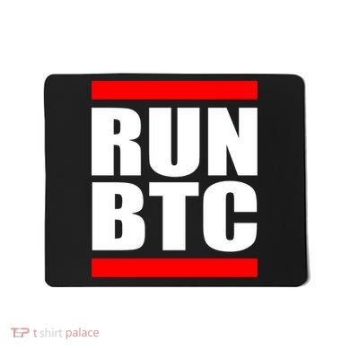 Run BTC Bitcoin Cryptocurrency Crypto Moon Hodl Mousepad