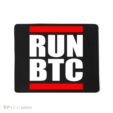 Run BTC Bitcoin Cryptocurrency Crypto Moon Hodl Mousepad