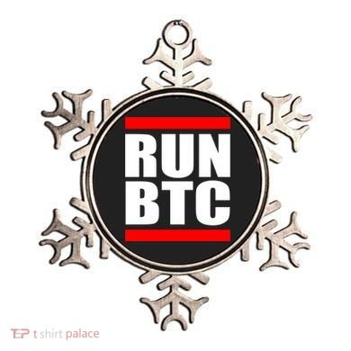 Run BTC Bitcoin Cryptocurrency Crypto Moon Hodl Ornament