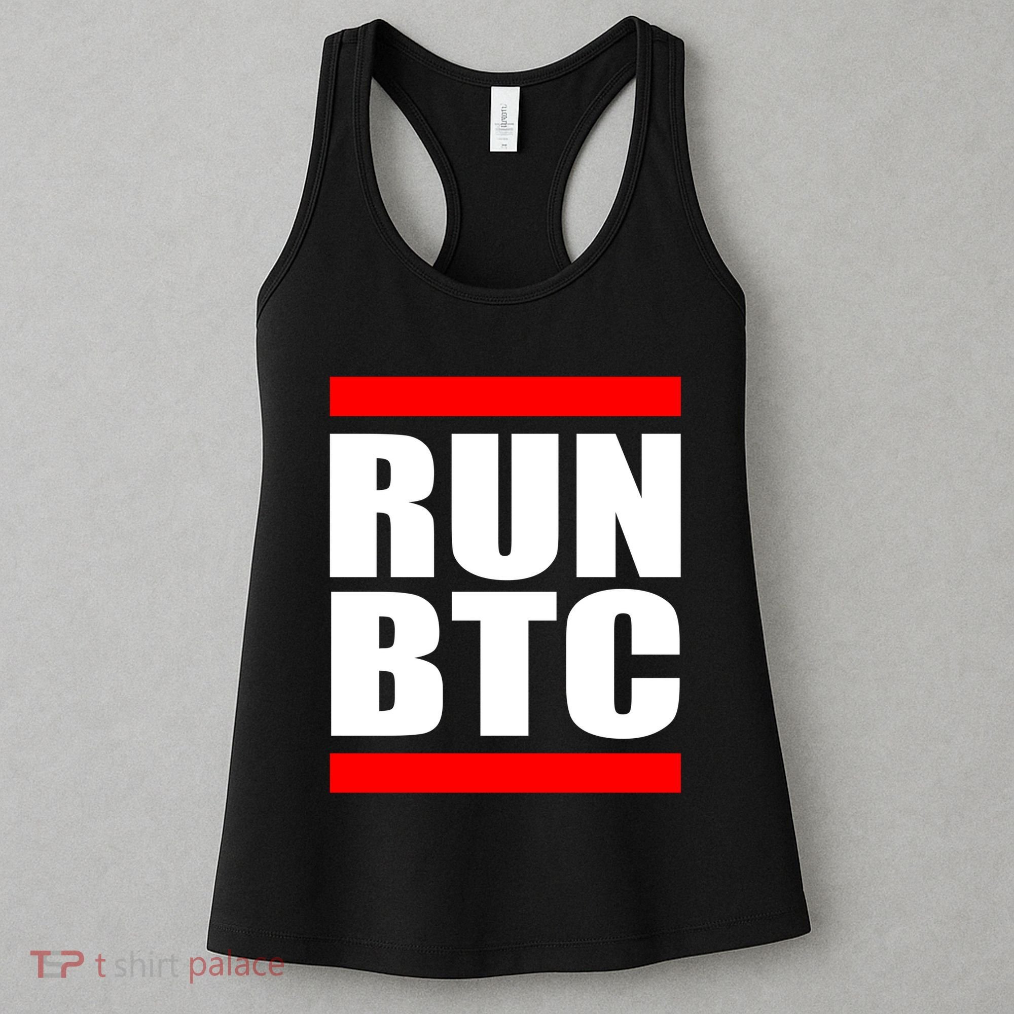 Run BTC Bitcoin Cryptocurrency Crypto Moon Hodl Women's Tank Top
