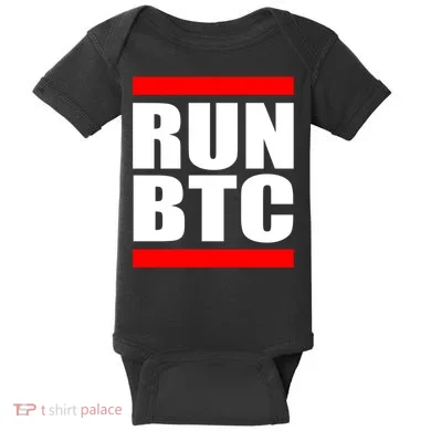 Run BTC Bitcoin Cryptocurrency Crypto Moon Hodl Baby Bodysuit