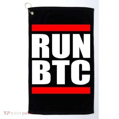 Run BTC Bitcoin Cryptocurrency Crypto Moon Hodl Golf Towel