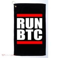 Run BTC Bitcoin Cryptocurrency Crypto Moon Hodl Golf Towel thumb 0