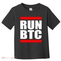 Run BTC Bitcoin Cryptocurrency Crypto Moon Hodl Toddler T-Shirt thumb 0