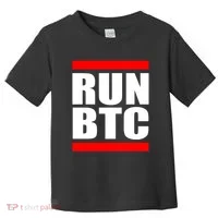 Run BTC Bitcoin Cryptocurrency Crypto Moon Hodl Toddler T-Shirt thumb 0