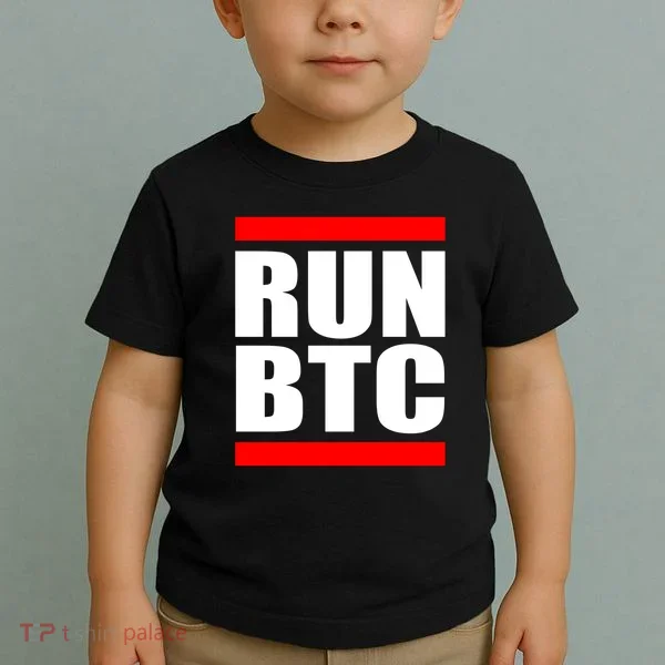 Run BTC Bitcoin Cryptocurrency Crypto Moon Hodl Toddler T-Shirt