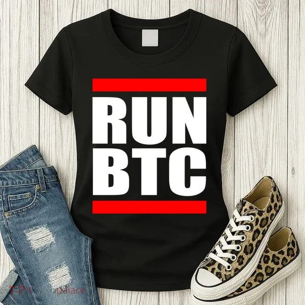 Run BTC Bitcoin Cryptocurrency Crypto Moon Hodl Women's T-Shirt