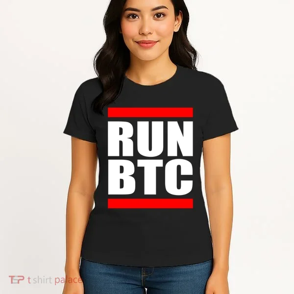 Run BTC Bitcoin Cryptocurrency Crypto Moon Hodl Women's T-Shirt