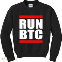 Run BTC Bitcoin Cryptocurrency Crypto Moon Hodl Kids Sweatshirt thumb 0