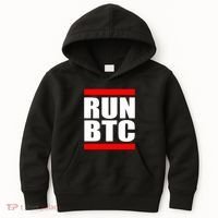 Run BTC Bitcoin Cryptocurrency Crypto Moon Hodl Kids Hoodie thumb 0