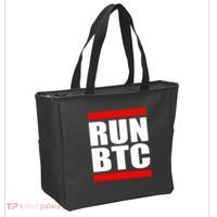 Run BTC Bitcoin Cryptocurrency Crypto Moon Hodl Tote Bag thumb 2