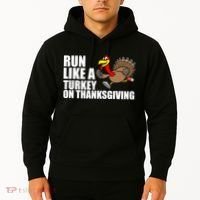 Run Like A Turkey On Thanksgiving Hoodie thumb 2