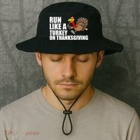 Run Like A Turkey On Thanksgiving Bucket Hat thumb 2