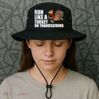 Run Like A Turkey On Thanksgiving Bucket Hat thumb 3